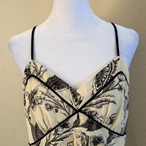Ann Taylor LOFT Black & Cream Butterfly Print Dress - Picture 5 of 5